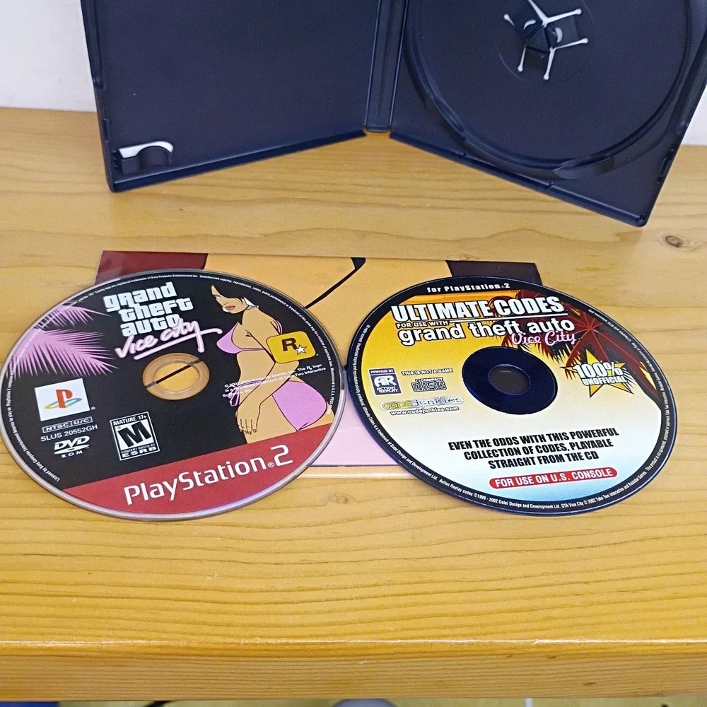 Grand‎ Theft Auto Vice City Greatest Hits PS2 Plus Ultimate Codes Disc Poster